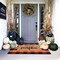 Orange and Black Plaid Rug, 28" x 43" Fall Outdoor Front Door Decor Mat, Cotton Washable Hand-Woven Rug for Layered Doormat, Autumn Halloween Thanksgiving Carpet for Porch or Entryway